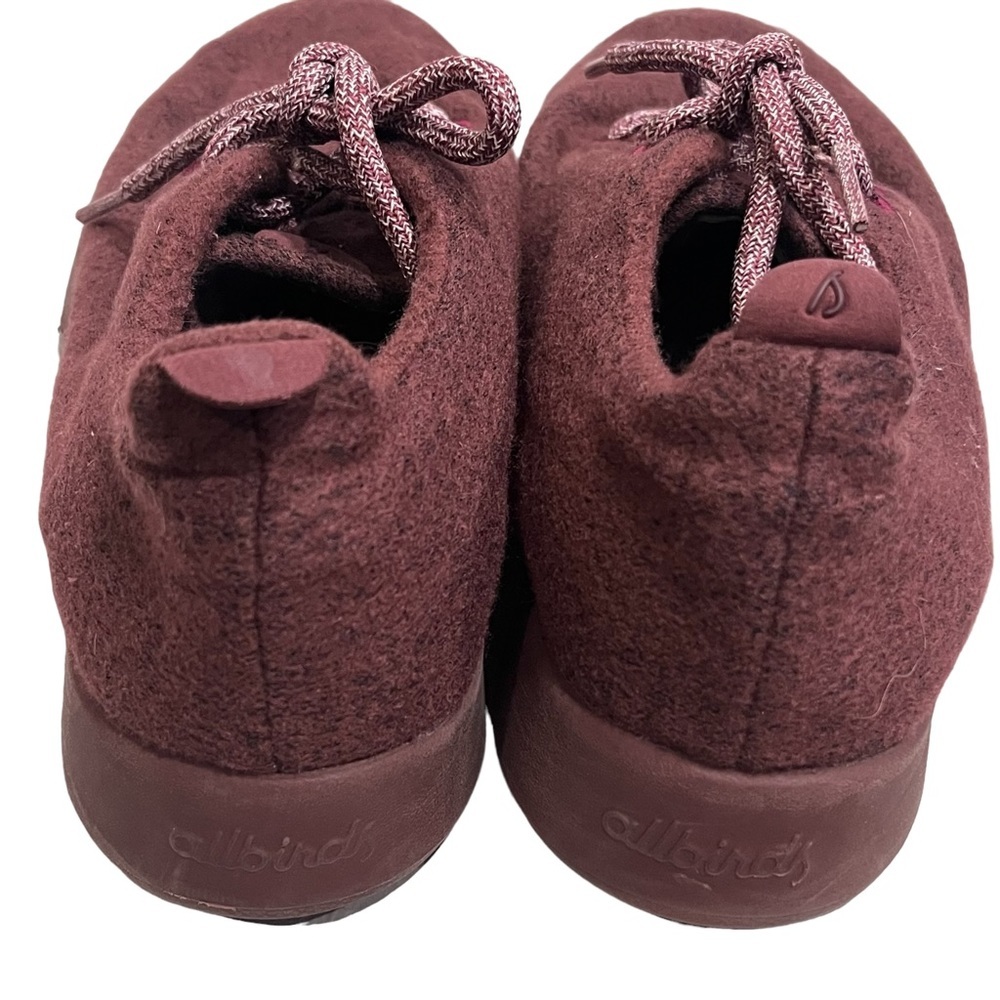 Allbirds Burgundy Wool Runners Running Shoes Sneakers - Picture 5 of 9